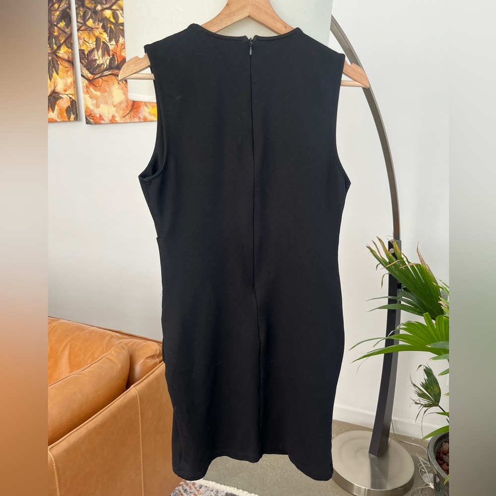 Lulu’s Cocktail Hour Black Sleeveless Tulip Mini Dress - Picture 4 of 4